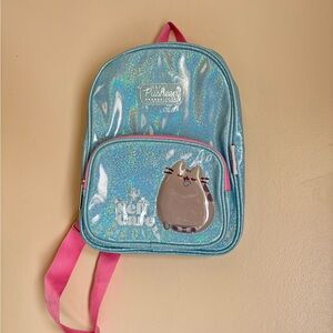 Pusheen Glittery Blue Backpack with Pink Straps